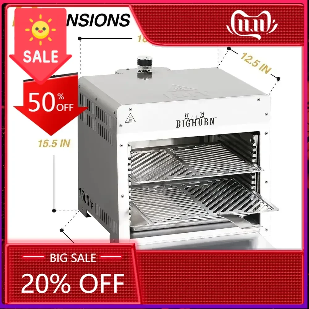 

Бестселлер Portable 1500 ° Инфракрасный газовый гриль F с камнем для пиццы и станцией для жарки стейков для барбекю на открытом воздухе