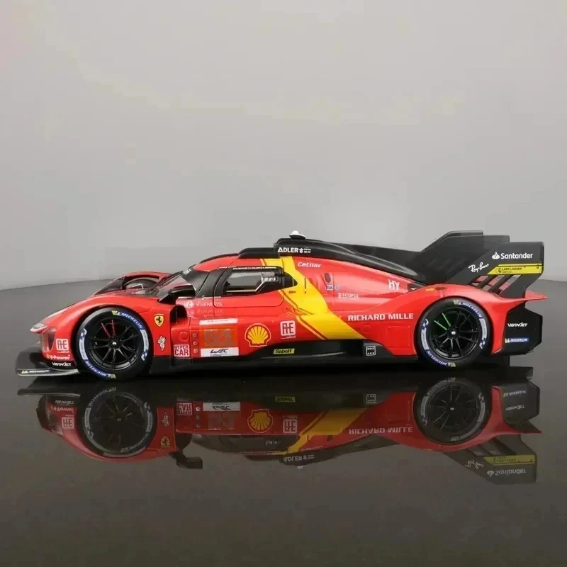 В наличии Bburago 1:24 Ferrari 499P 2023 24 часа Le Mans Champion LMH # Модель Ferrari 51, модель автомобиля Ferrari, подарок на день рождения, краска для выпечки