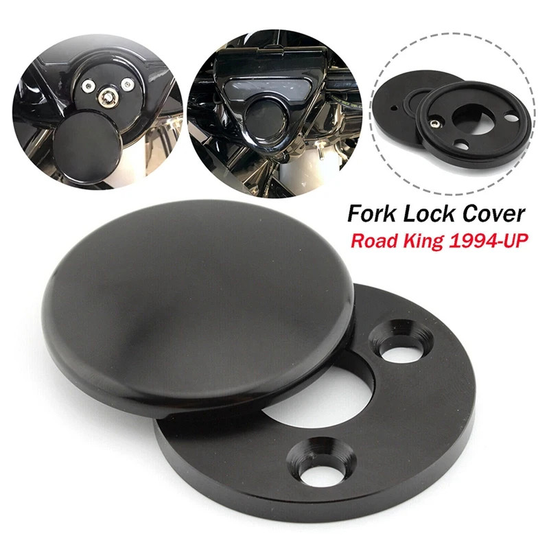 CNC Fork Lock Cover Parts Car Fork Lock Accessories For  Road King Special FLHRXS FLHRC FLHRS 94-Up