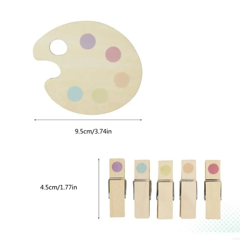 090B カラフルなマッチング木製パレットクリップおもちゃ感覚視覚玩具子供学習おもちゃ微細運動スキル学習ギフト