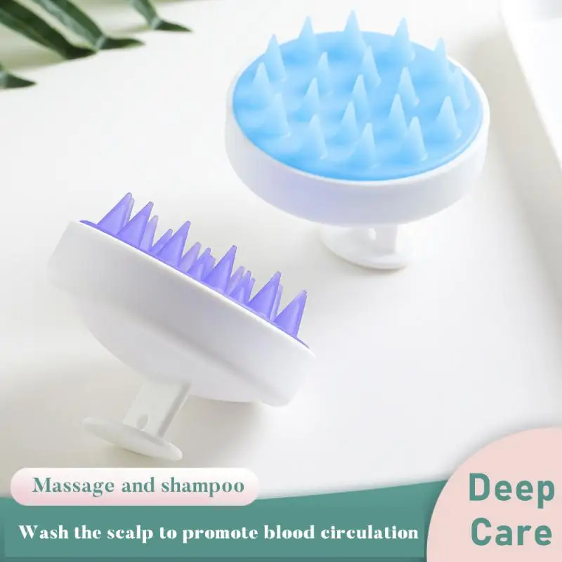 Peigne de massage du cuir chevelu en silicone, shampooing, masseur de cheveux, bain, brosse de massage du cuir chevelu, massage des points d'acupuncture du cuir chevelu, nouveau