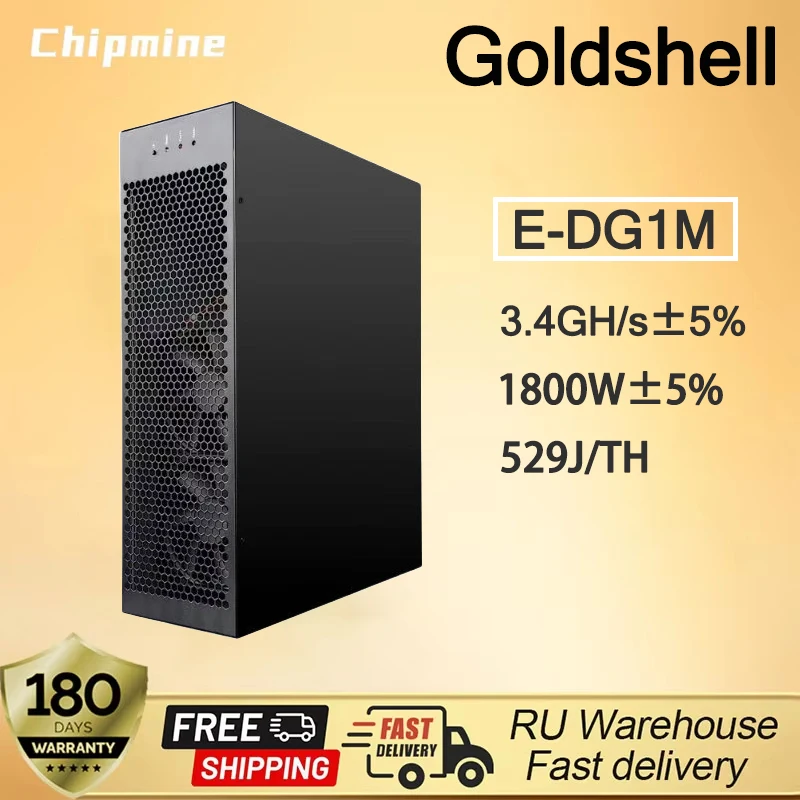 Goldshell E-DG1M 3400M 1800W LTC Doge Bells Miner Brand New E DG1M 3.4G ASIC Mining