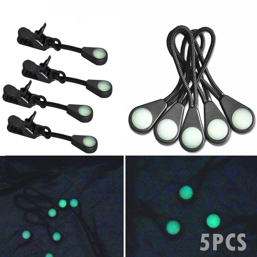 Luminous Outdoor Camping Hiking Zipper Pull Ideal Kit Marker Ultra-Bright Glow Dark Night Coats Jackets Rucksacks Tent Zippers