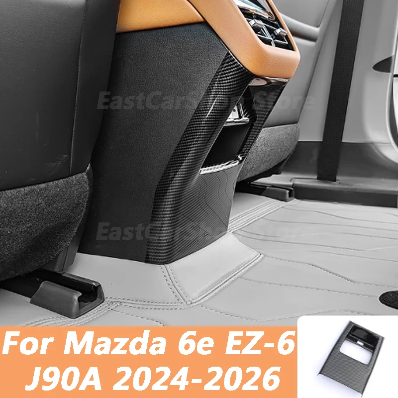 Для Mazda 6e EZ-6 EZ6 J90A 2024 2025 2026 Автомобильный задний подлокотник из АБС-пластика, противоударная панель, защитная накладка, рамка для выпуска воздуха