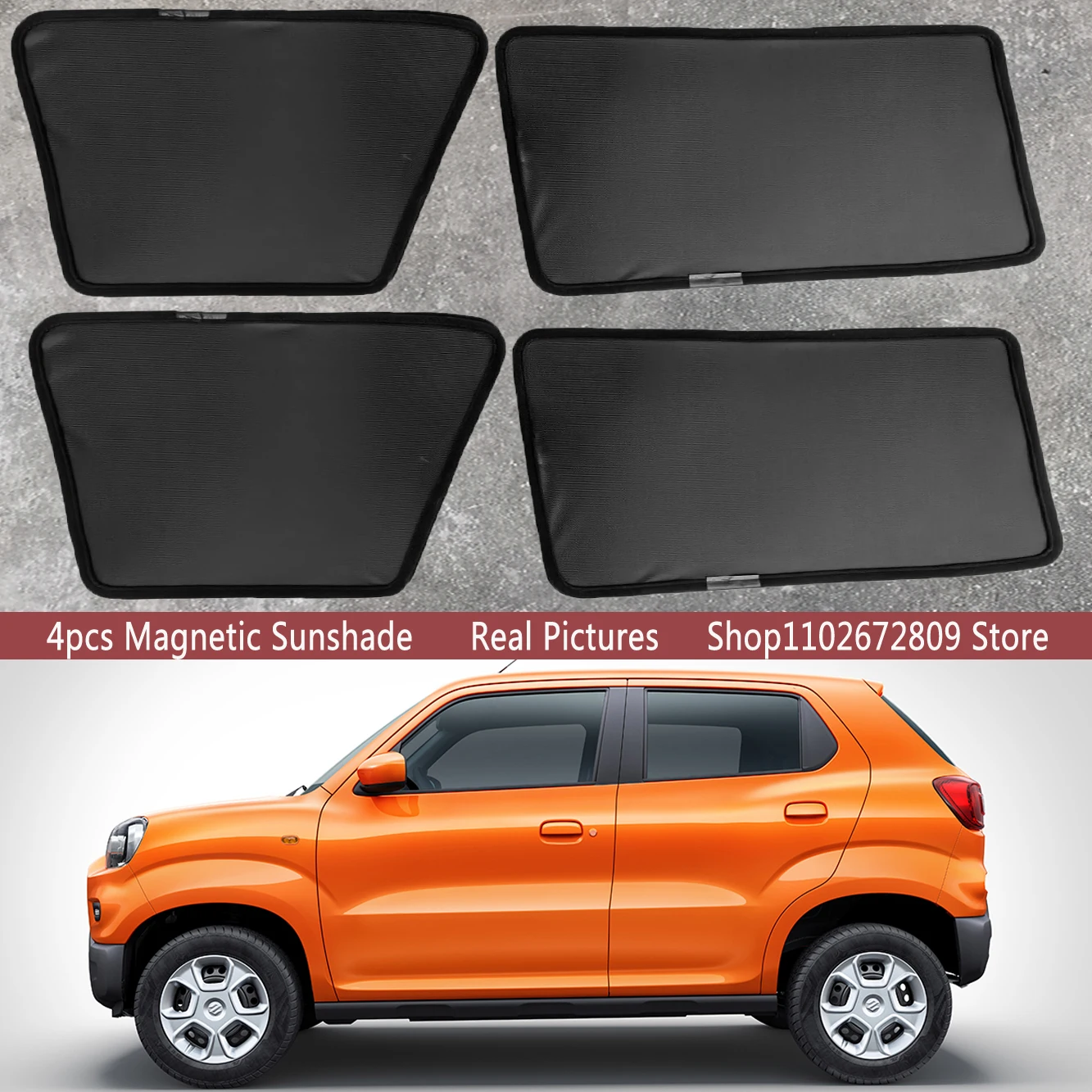 Magnetic Car Sunshade Shield Front Windshield Frame Auto Sun Shades For Suzuki Spresso S-presso 2019 - 2024 2023 Accessories