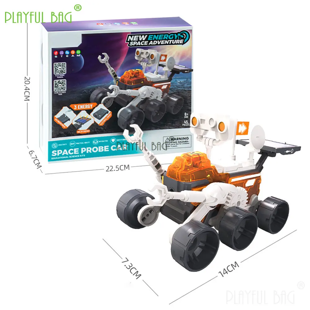 Kit de cachorro robótico movido a energia solar, veículo de exploração, montagem artesanal, brinquedo científico, engraçado, presentes de natal para crianças vg229