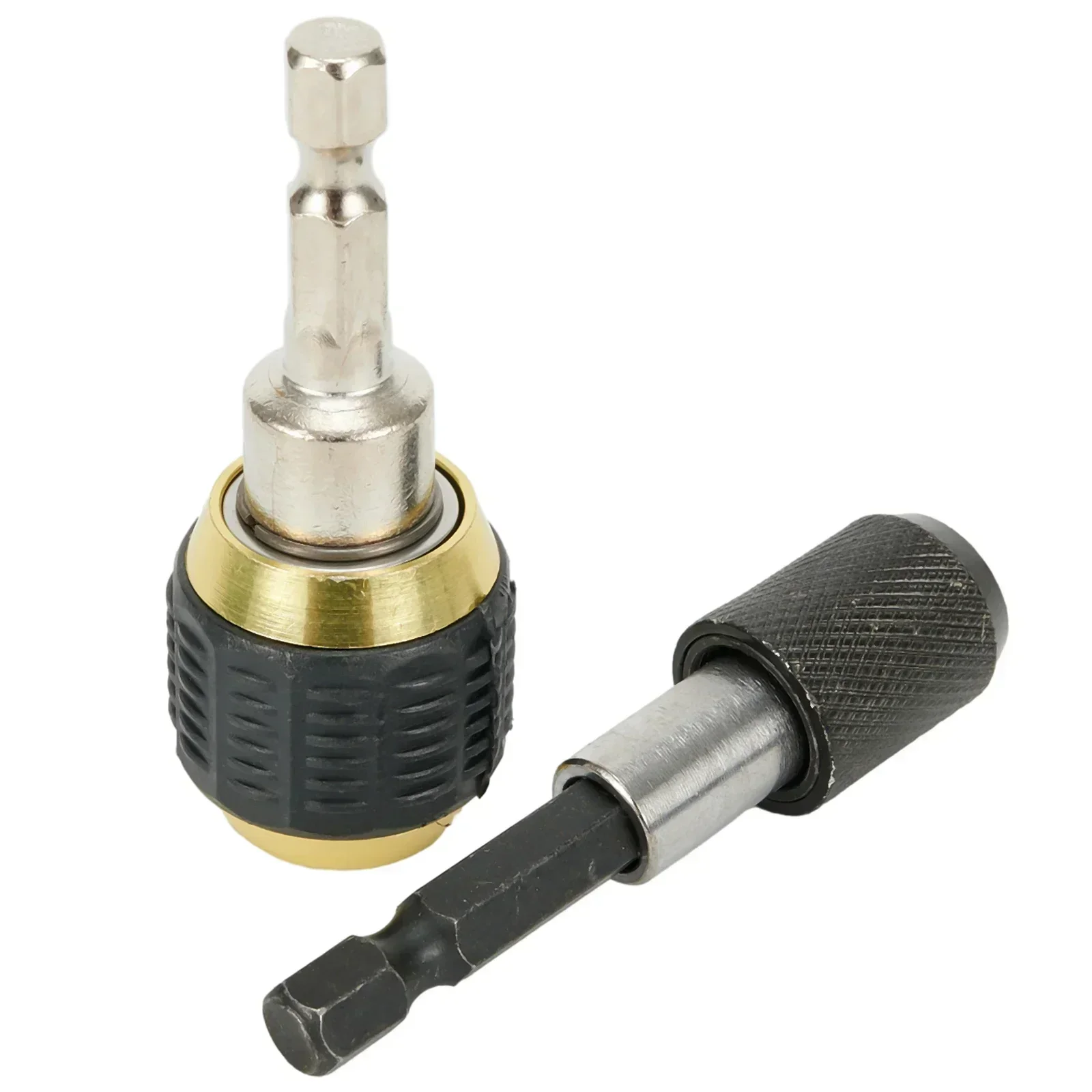 

2pcs Auto Hand Hex Shank Quick Coupling 60mm Carbon Steel Keyless Drill Chuck Driver Quick Change Convertor Adapter Power Tools