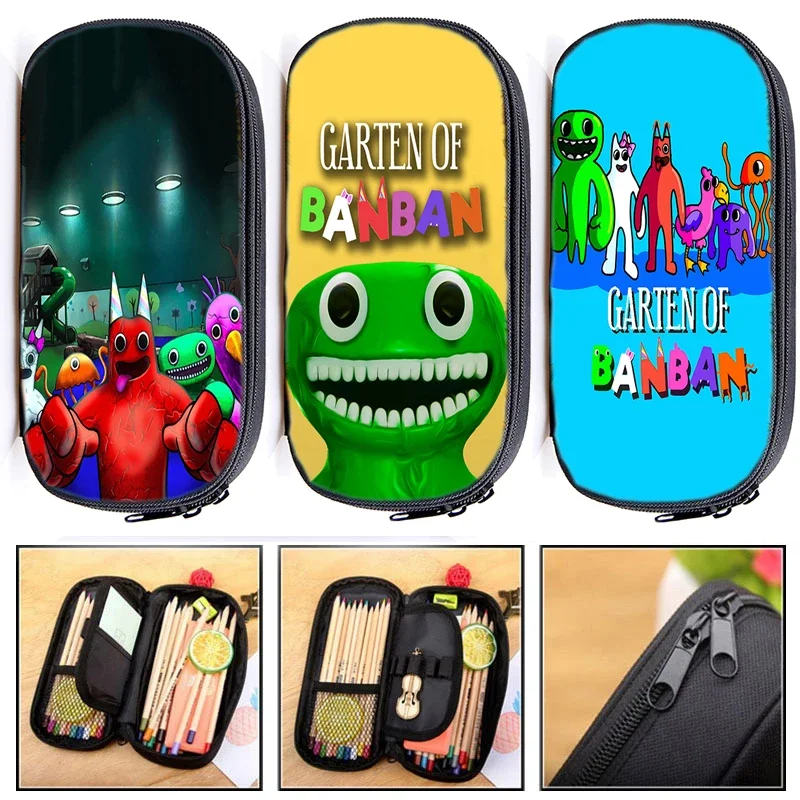 Game Garten of Banban Cosmetic Cases Pencil Bag Stationery Bag Large Capacity Pencil Case Travel Makeup Box School Kids Pen Bag