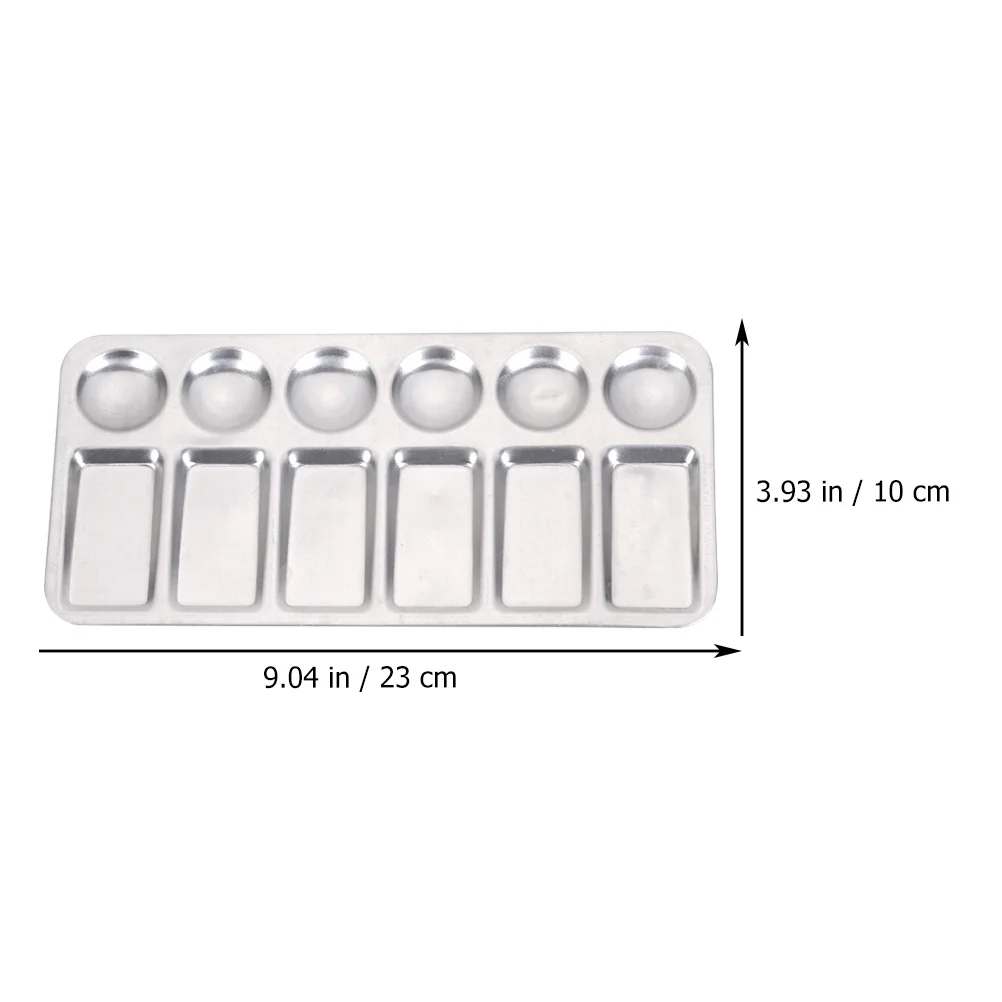 

2 Pcs Stainless Steel Palette Watercolor Painting Trays Mixing Pigment Student Drawing