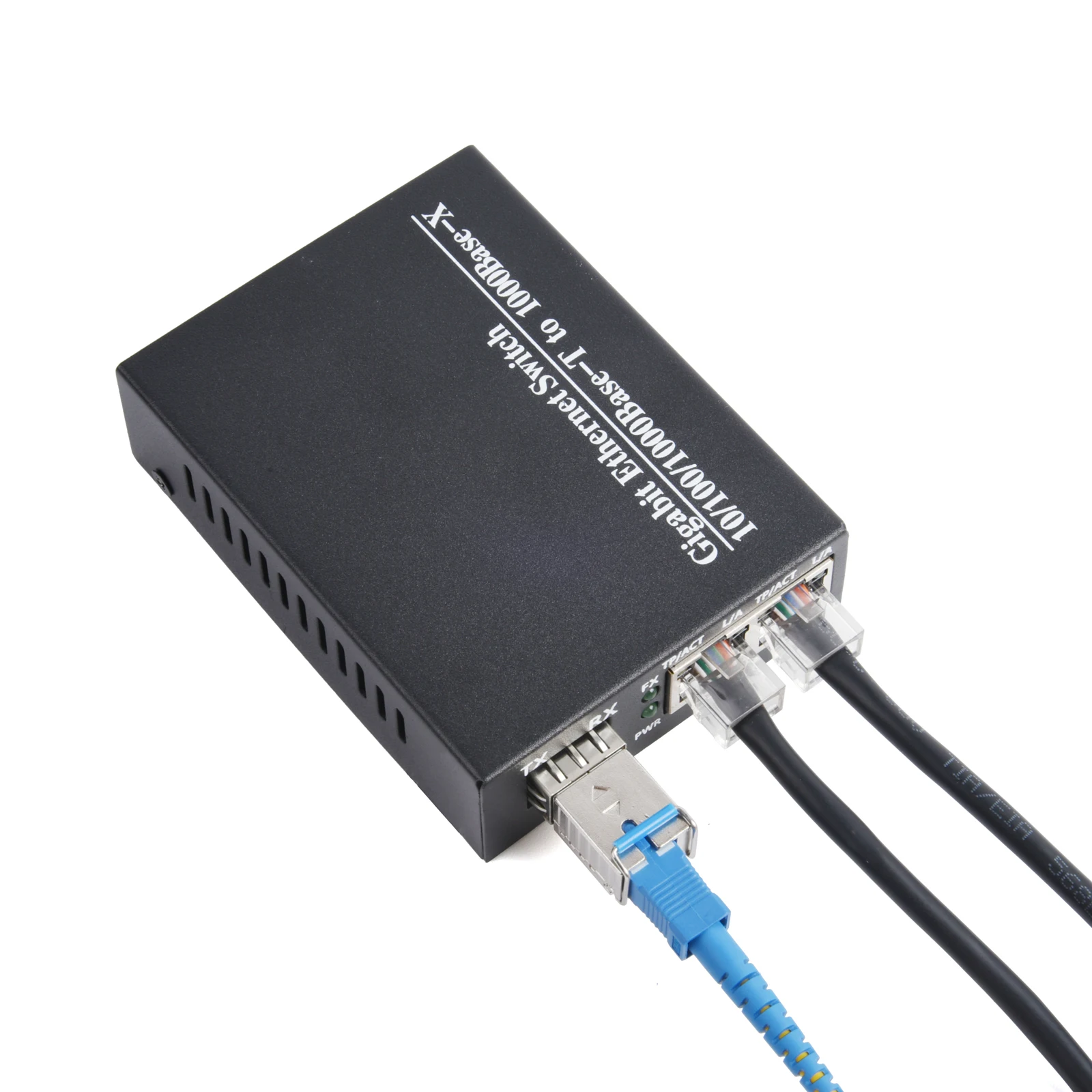 جيجابت SFP محول الوسائط 1 SFP إلى 2 جهاز الإرسال والاستقبال RJ45 10/100/1000M الألياف البصرية التبديل #6