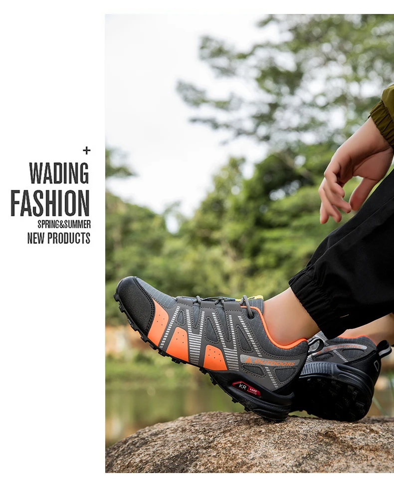 Herren Outdoor-Radschuhe, wasserdicht, rutschfest, Outdoor-Wanderschuhe, Outdoor-Taktische Trainingsschuhe, Wander- und Campingschuhe – Detail 16