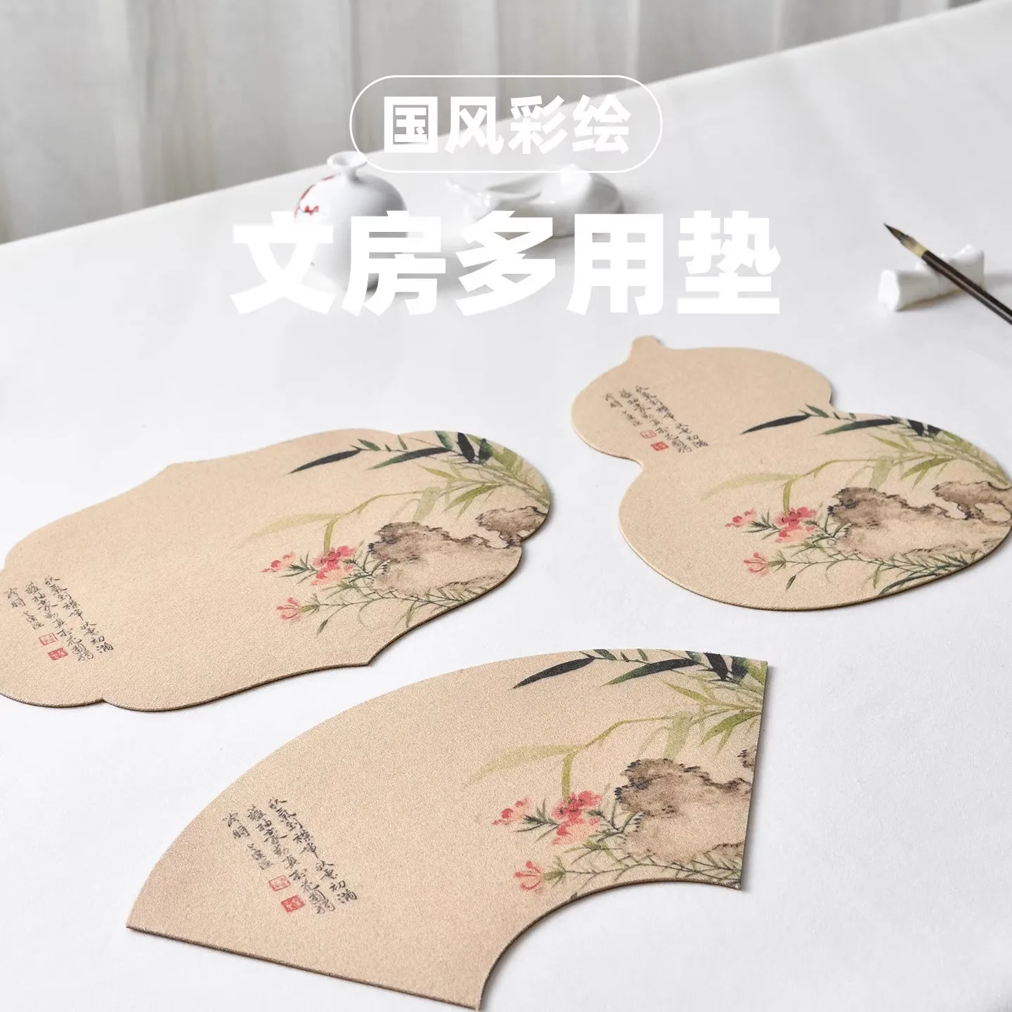 Double-Sided Colorful Drawing Calligraphy Arm Pad – Non-Slip Desk Writing Mat, Multi-Purpose Ink Protection Pad for Painting