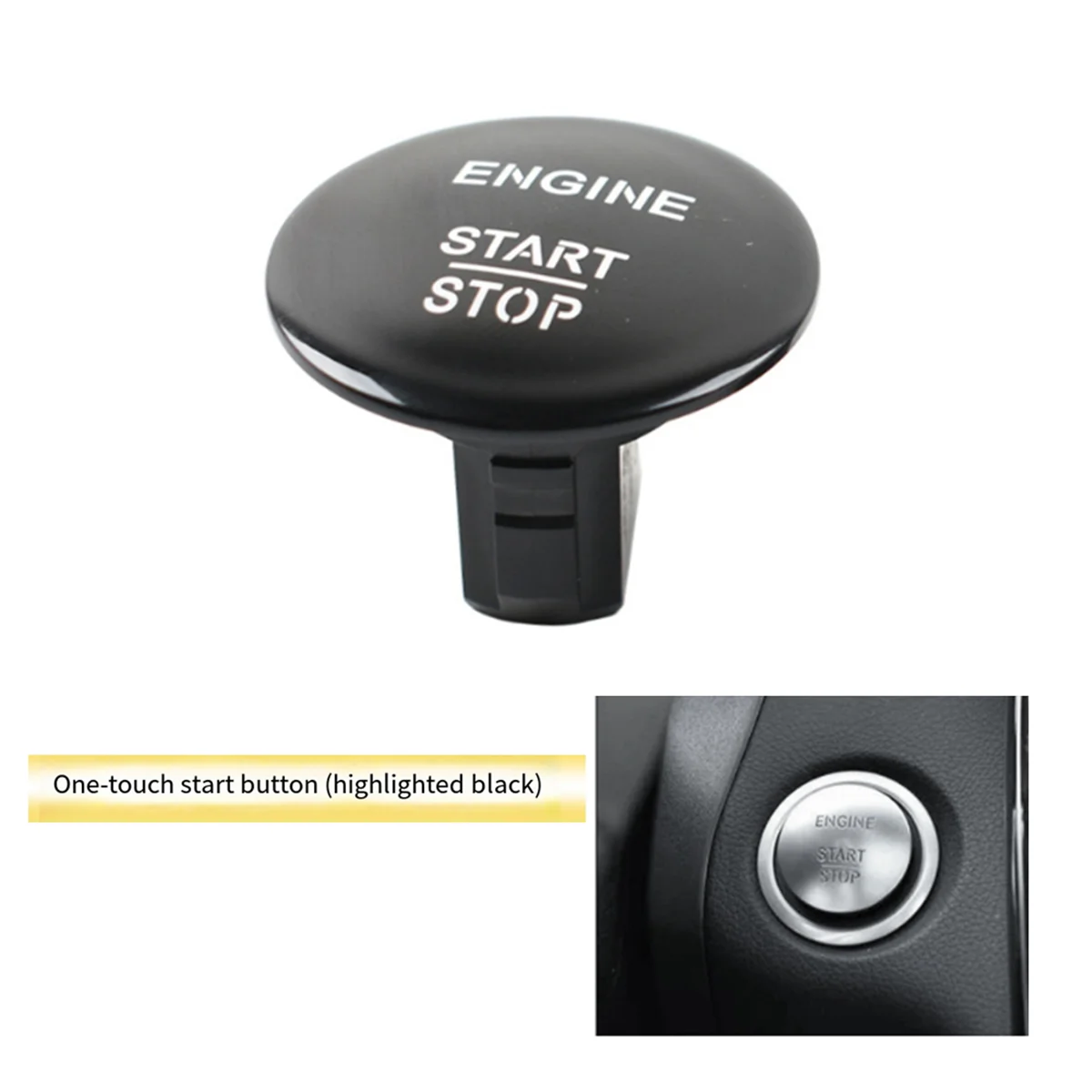 2215450714 Car Keyless Start and Stop One-Button Start Button Switch for Mercedes-Benz All Series Black