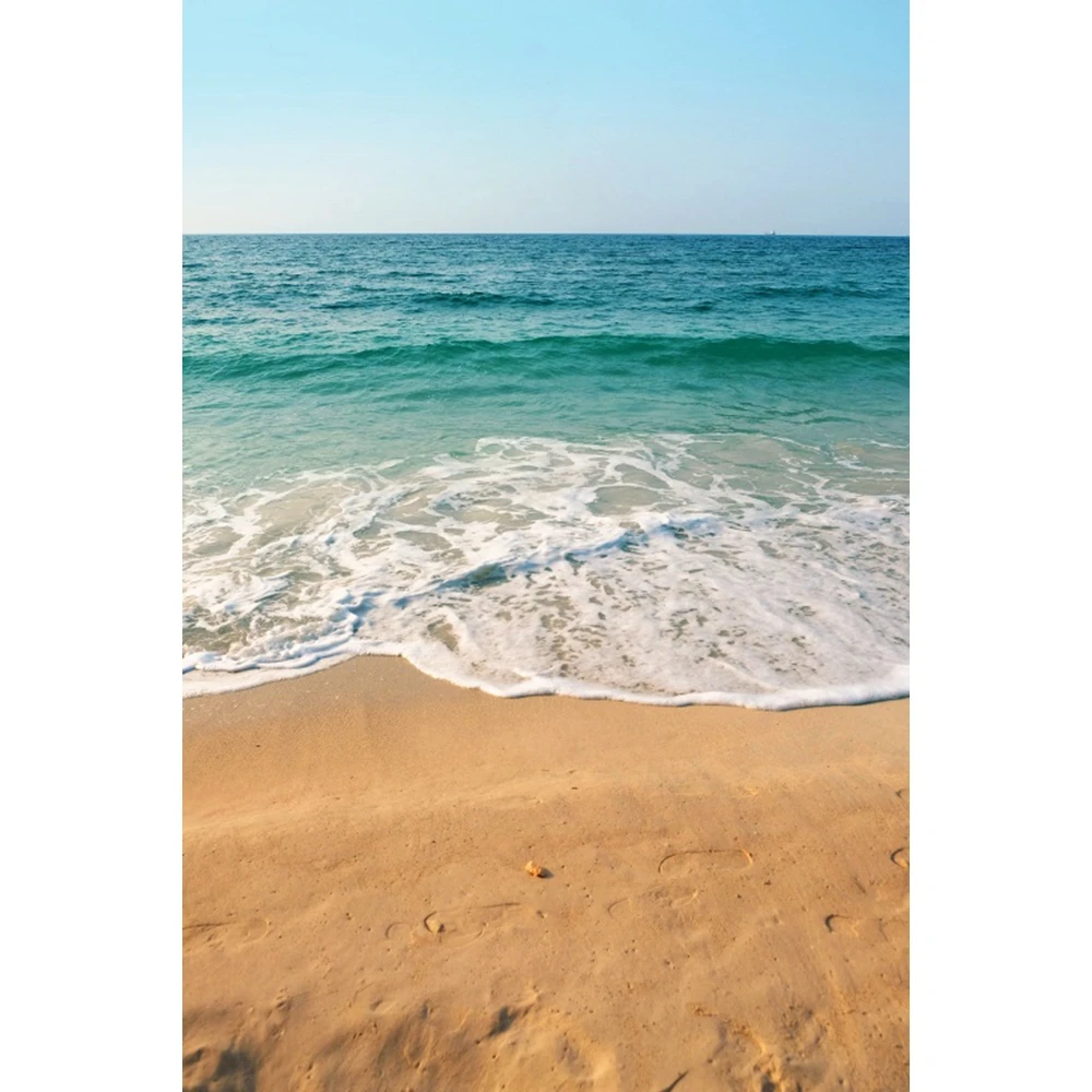 Seaside Beach Backdrop Blue Pure Sea Water Blue Sky White Cloud Birthday Party Wedding Holiday Festival Photography Background