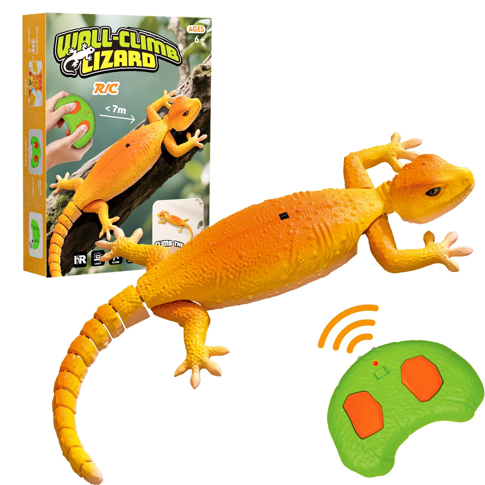 Wall Climbing RC Gecko Toy Electric Remote Control Gecko Wall Climbing Car  Rechargeable Remote Control Animal Child's Gift Toys