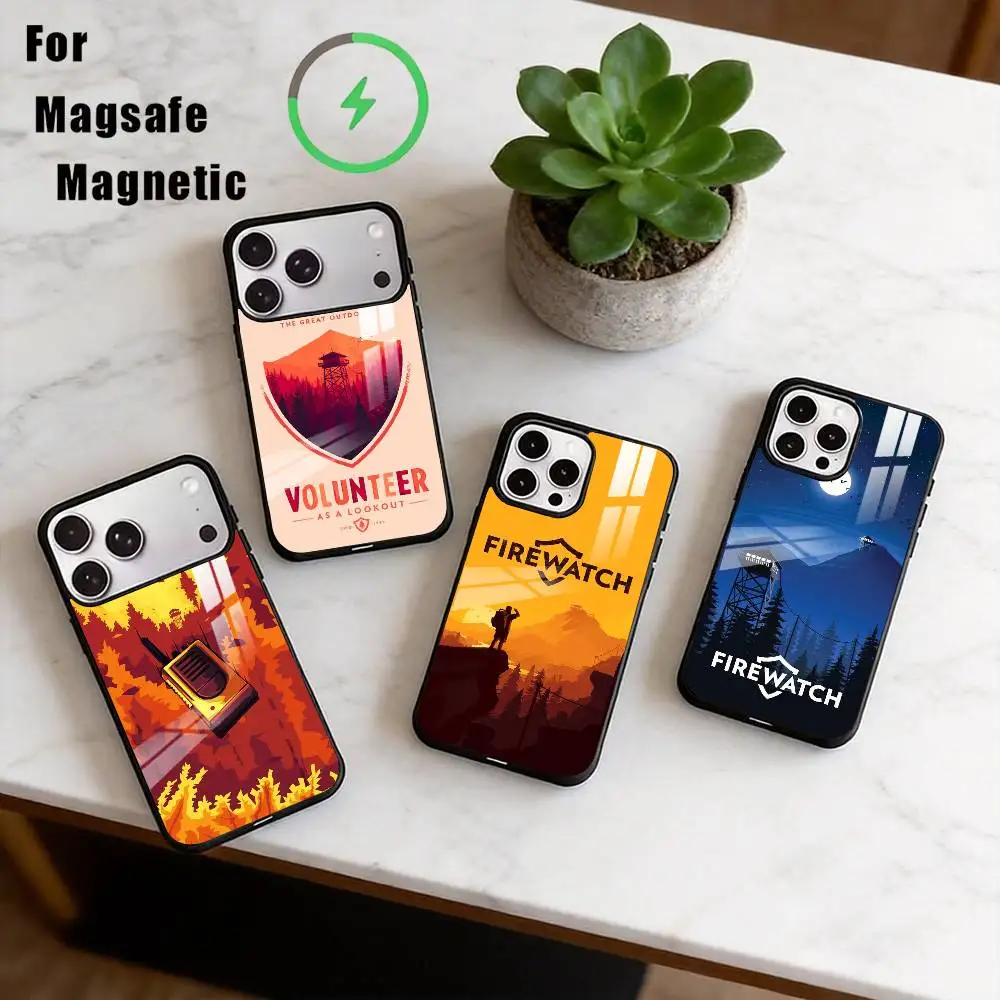 

Game Firewatch Phone Case For iPhone17,16,15,14,13,12,11 Plus,Pro Magnetic with Magsafe Wireless Charging