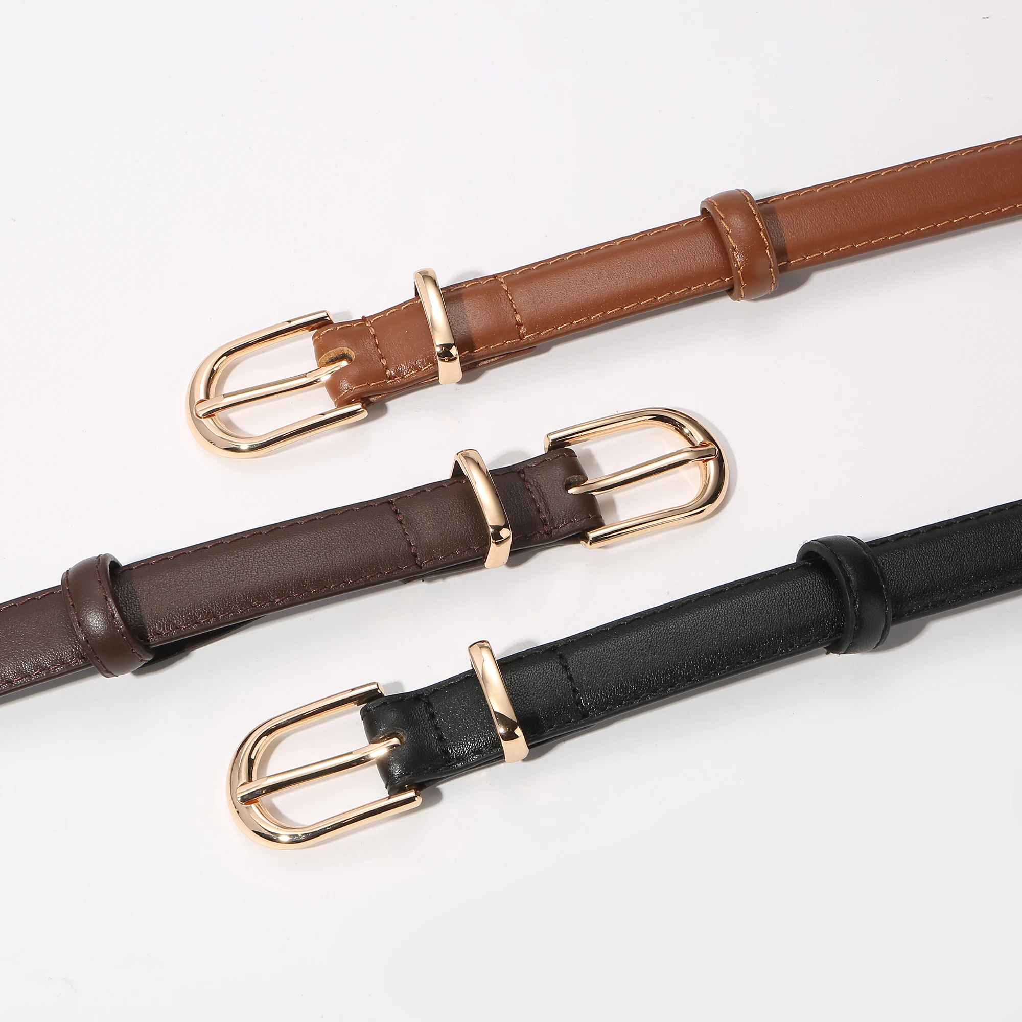 เข็มขัดผู้หญิง หนังแท้ หัวเข็ม - Women Formal Wear With Jeans บทวิจารณ์และราคา