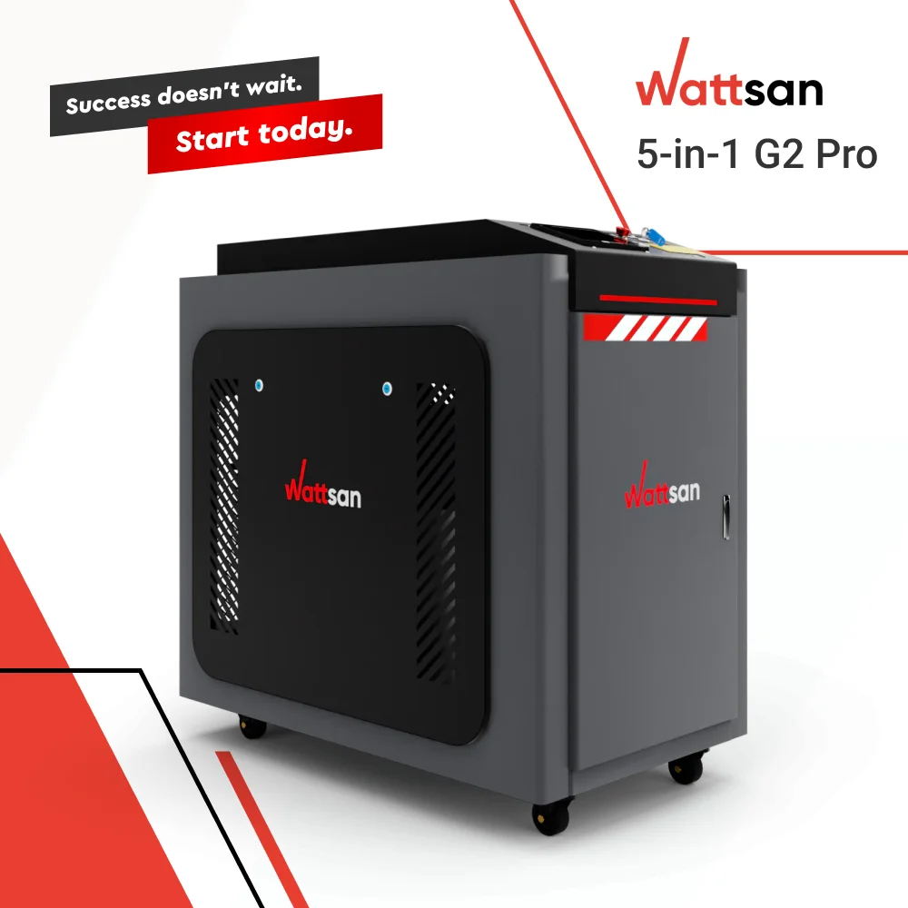 

Лазерный аппарат Wattsan 5-в-1 Raycus для ручной сварки и очистки, мощность 1500-3000 Вт