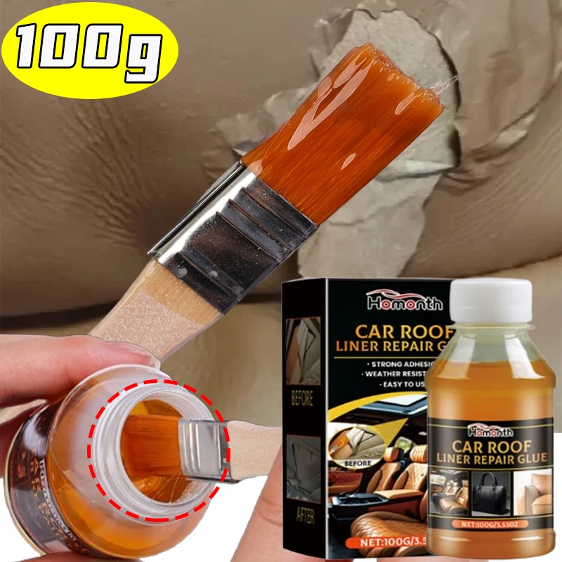 Car Roof Linings Repairs Glue, Quick Drying Liquid Fabric Glue, Advanced Bonding Fabric Glue For Leather Sofas Wallpapers 100ml