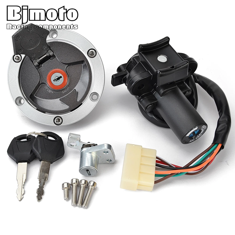 

Motorcycle Fuel Gas Cap Ignition Switch Seat Lock with Key Kit For Kawasaki EX250 Ninja 250 ER250 300 Z250 BR250 Z250SL ABS