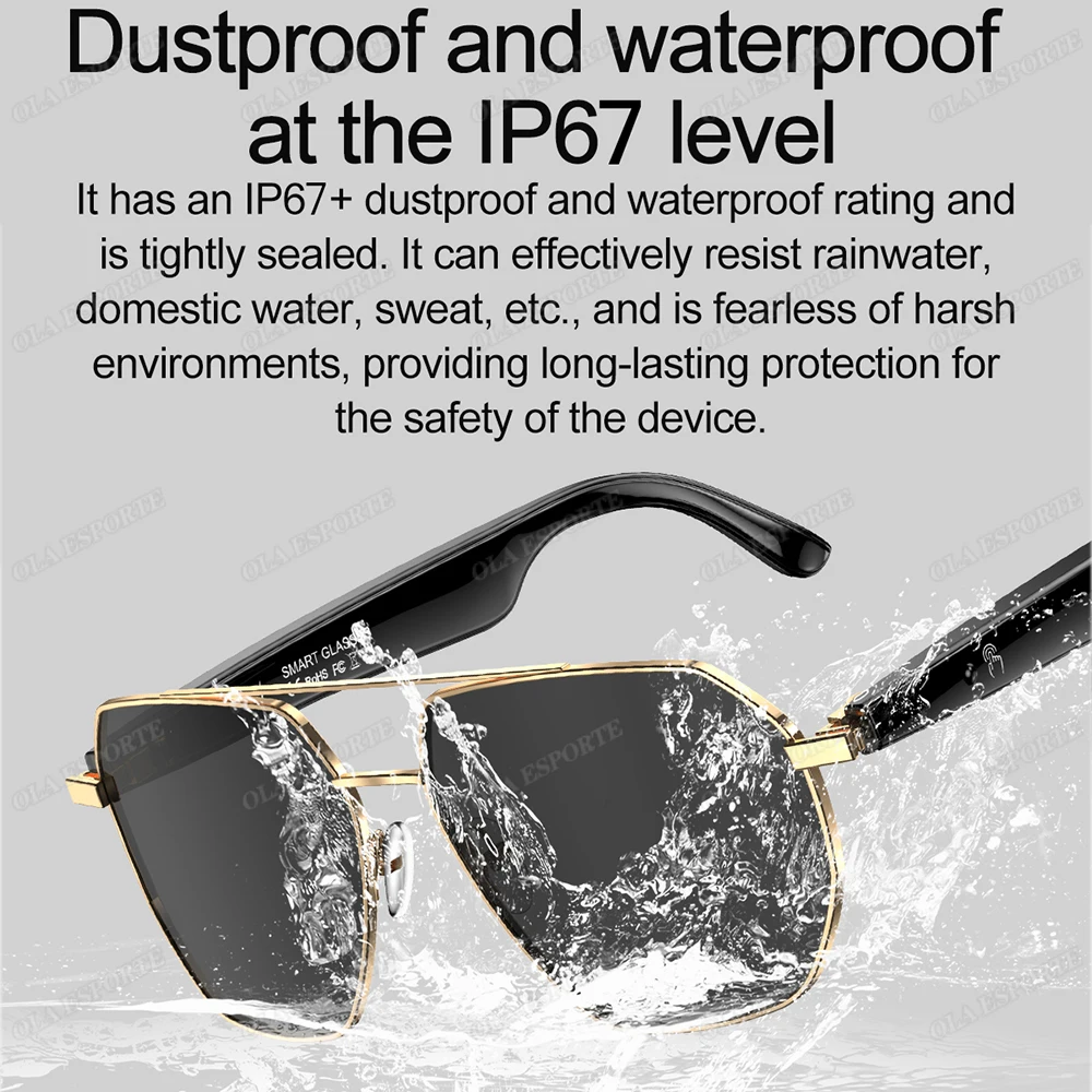 Original AI Intelligent Translation Smart Glasses Wireless Driving Glasses Bluetooth Earphone Sport Sunglasses For Xiaomi Pk E13
