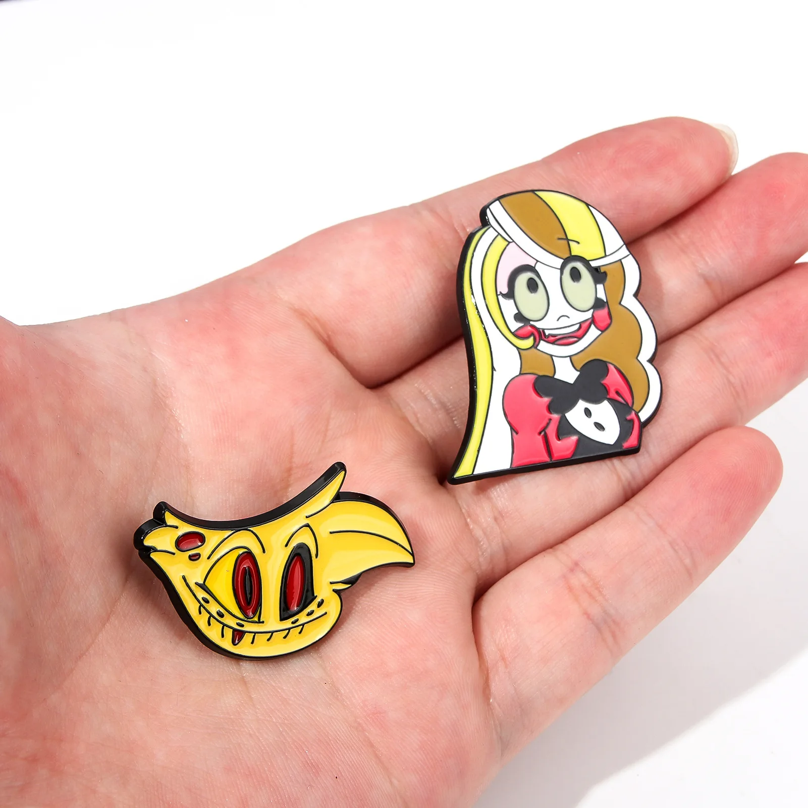 Hazbin Hotel Brooch Charlie Morningstar Alastor Vaggie Enamel Pins For Clothing Backpack Lapel Cosplay Accessories Holiday Gift