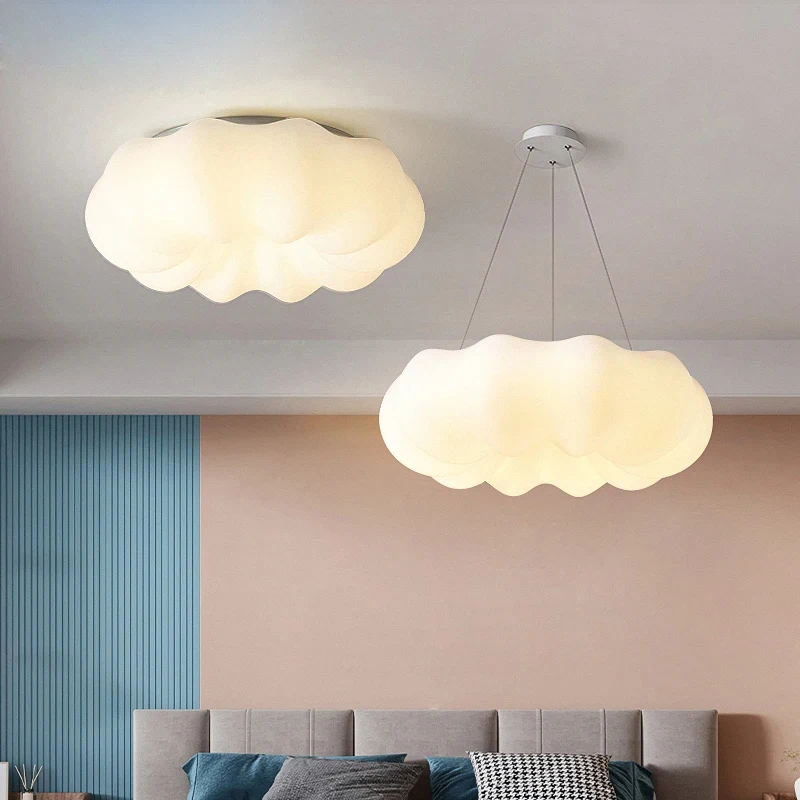 

Cloud Bedroom Chandelier After The Modern Dining Room Simple Living Room Ceiling Light Sucking Pumpkin Girls Room Cream