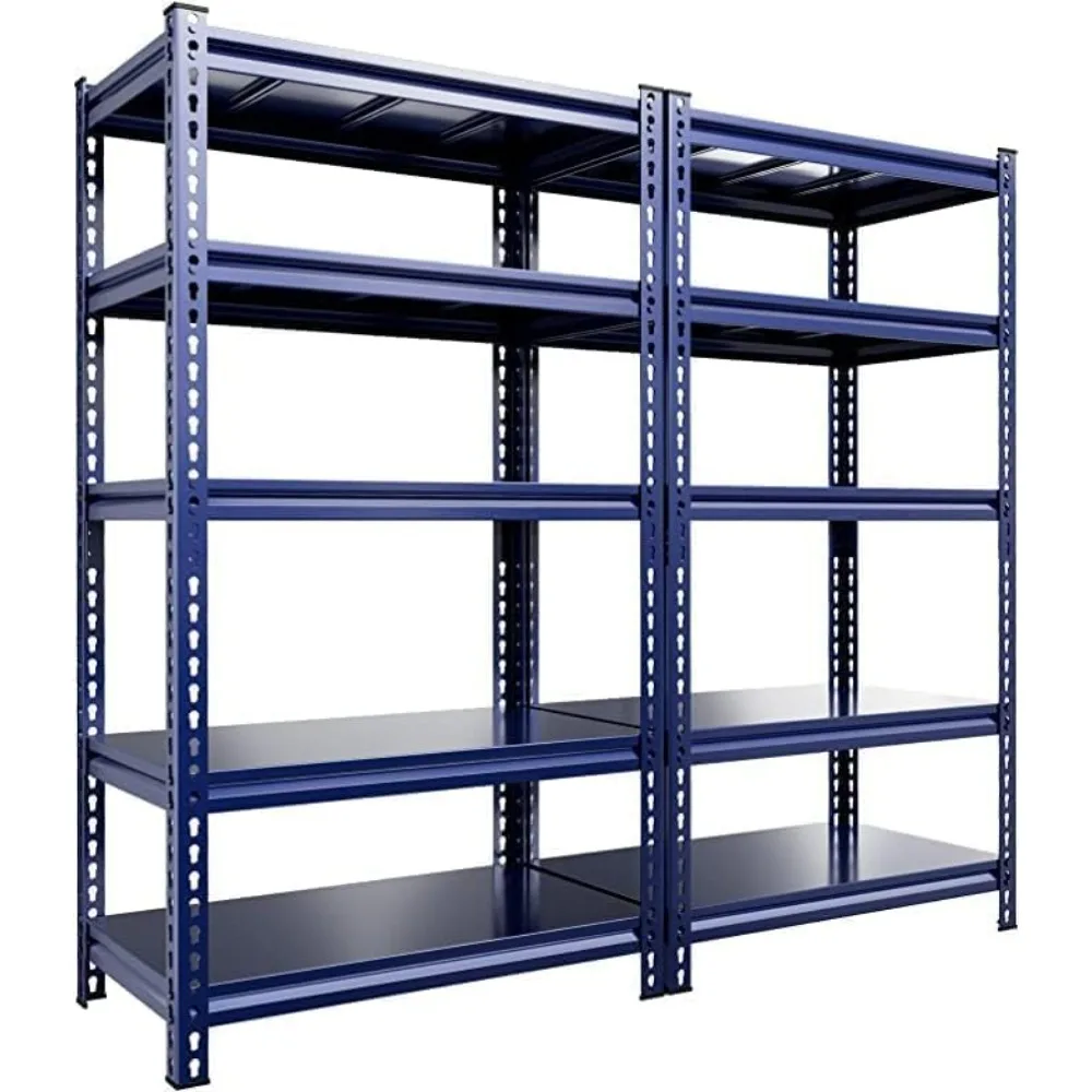 

72" Garage Shelving Heavy Duty Storage Shelves Holds 2000 LBS Adjustable 5-Tier Metal Shelving Units and Storage Rack Hea