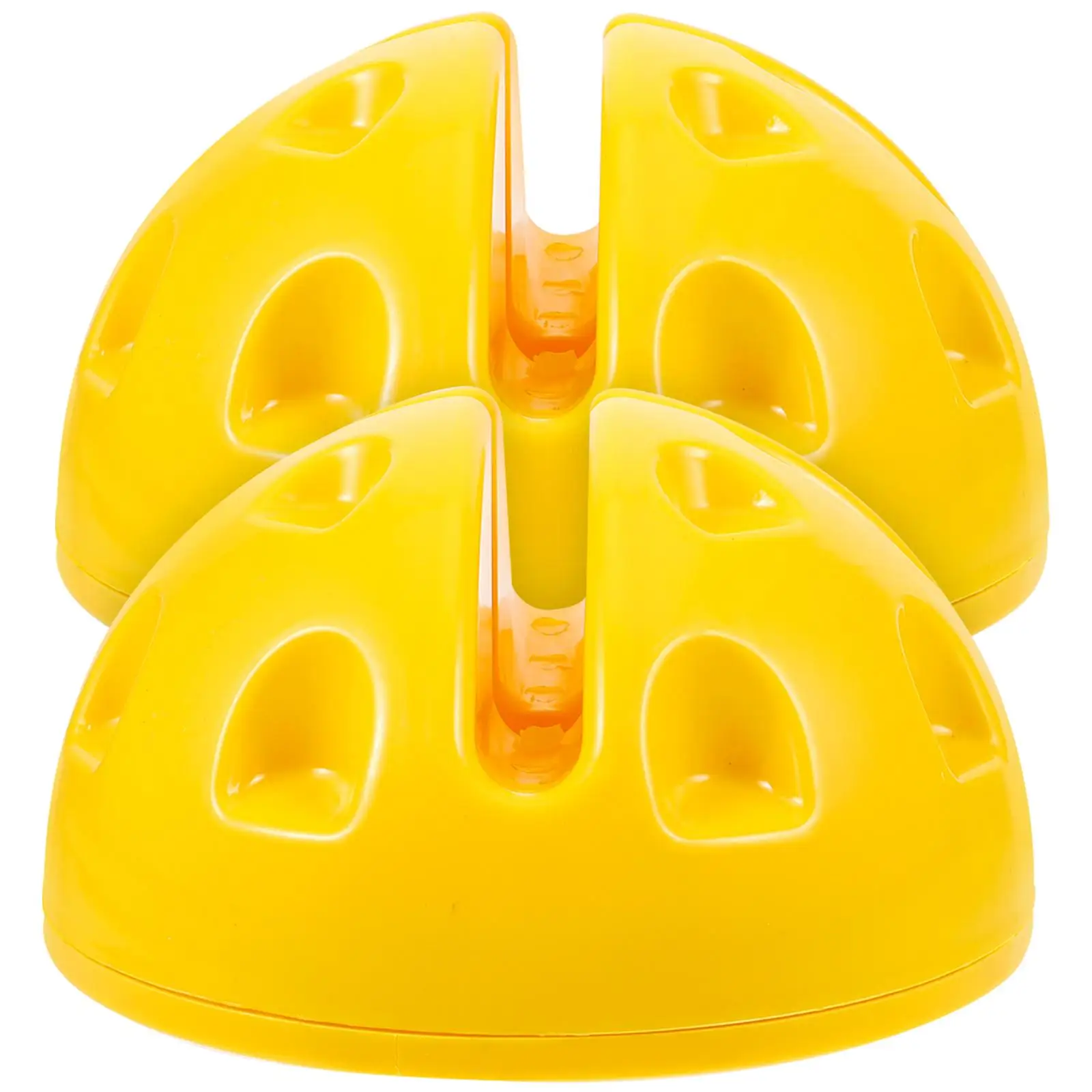 

2pcs Flag Weighted Bases Yellow ABS Soccer Training Equipment Agility Pole Accessory Plastic Base