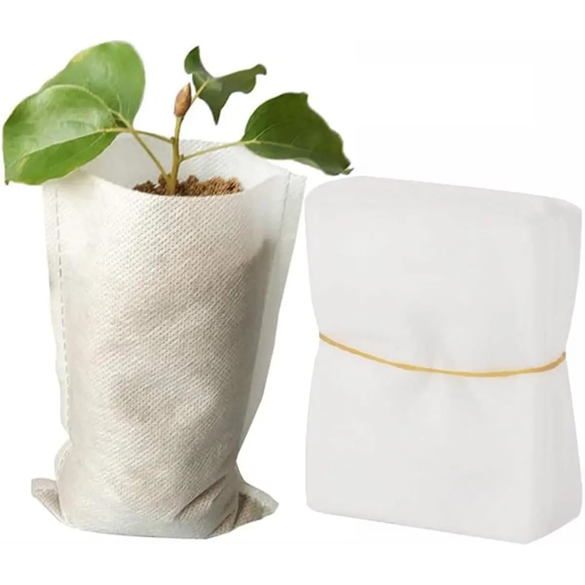 2026 New 100 PCS Seed Nursery Bags, Biodegradable Plant Grow Bags Seedling Bags for Vegetable Flower Fruit Saplings Tree