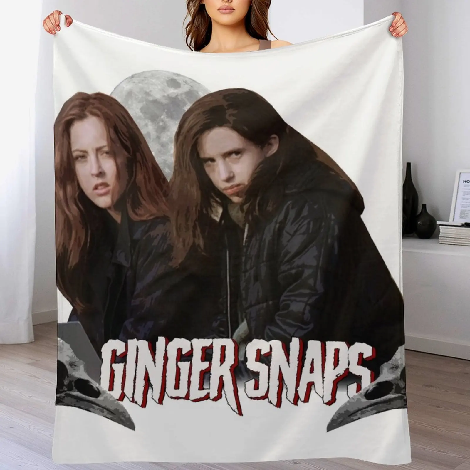 Ginger Snaps - The Fitzgeralds Silently Judging You Throw Blanket Hairys Retros Soft Plush Plaid Blankets