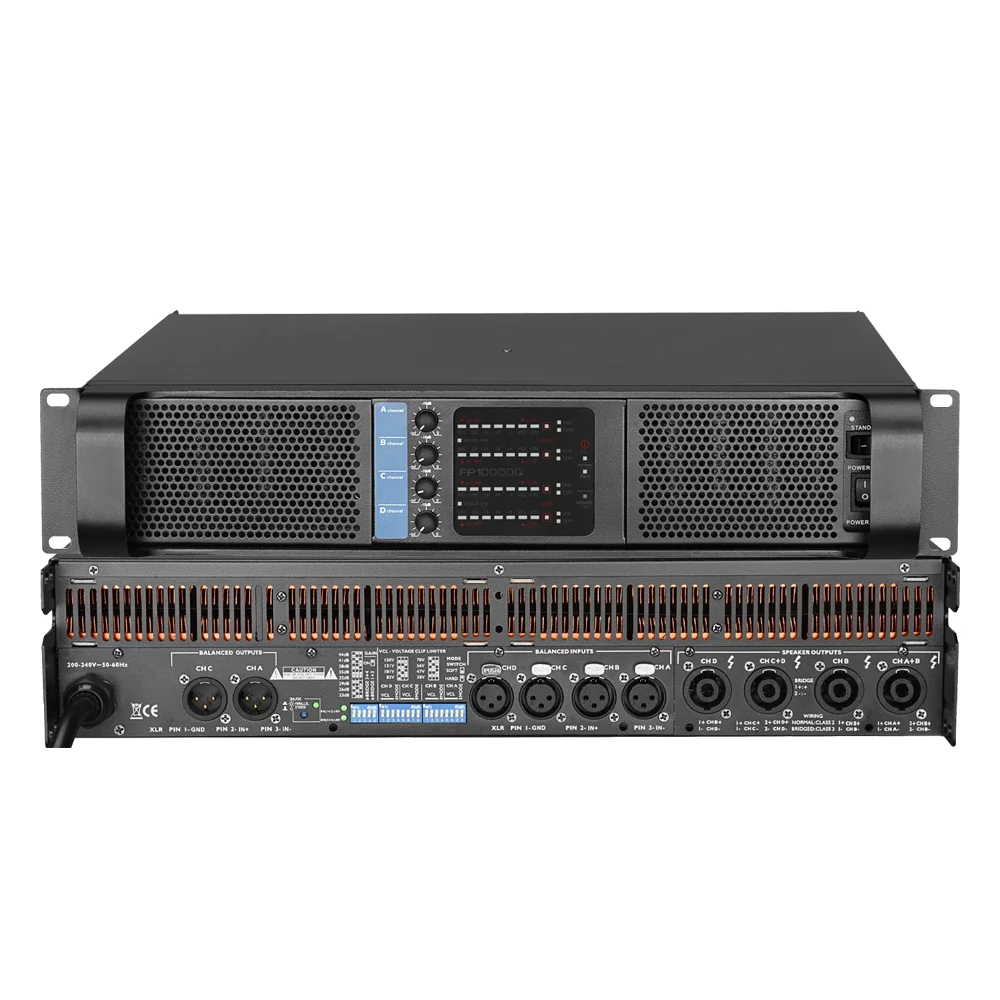 FP10000Q 4x1350W ON-Sem Professional Digital Power Amplifier 4 Channel TD Class FP14000 for Line Array Speakers & Subwoofers