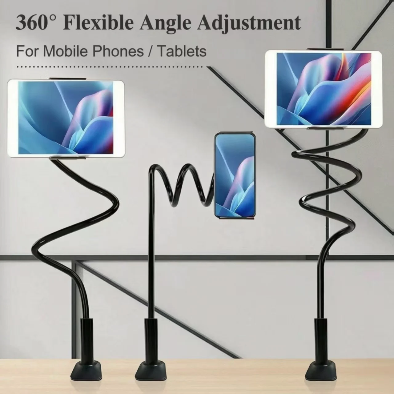 Adjustable Spiral desktop Phone Holder; Lazy Bed Head Phone Holder for Live Streaming, Video Recording, and Watching Dramas