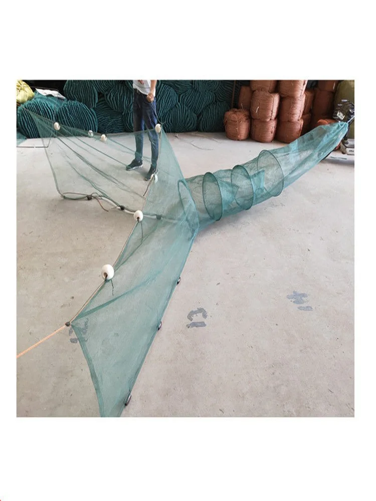 river-fishing-net-one-way-inlet-exclusionary-shark-mouth-barbed-wire-clear-pond-drag-net-cage-shrimp-cage-fishing-separation-net