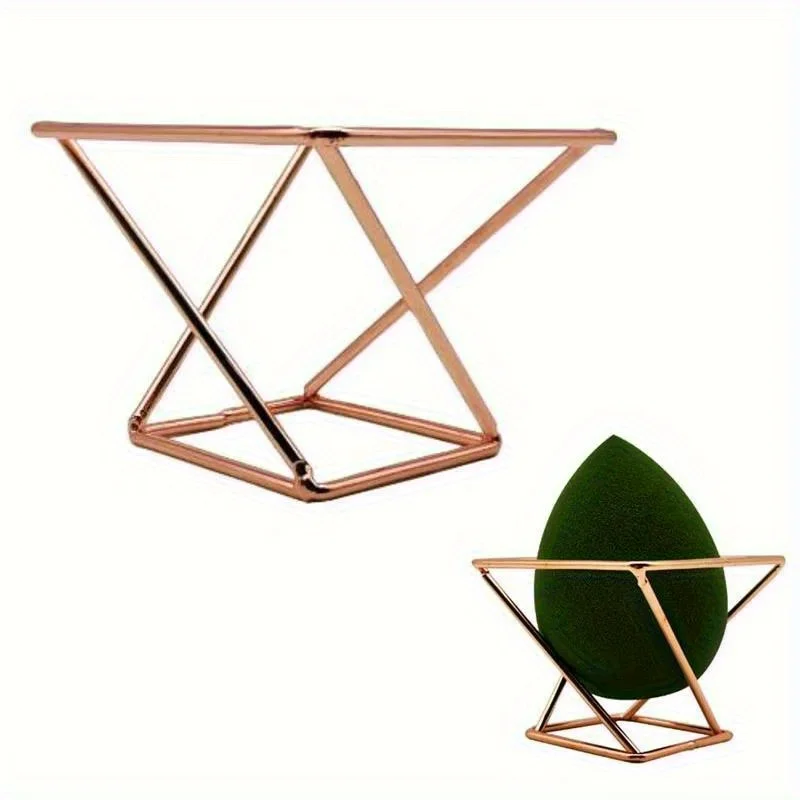 New Creative Three-dimensional Wrought Iron Powder Puff Shelf Beauty Egg Stand Makeup Sponge Display Rack Metal Drying Bracket