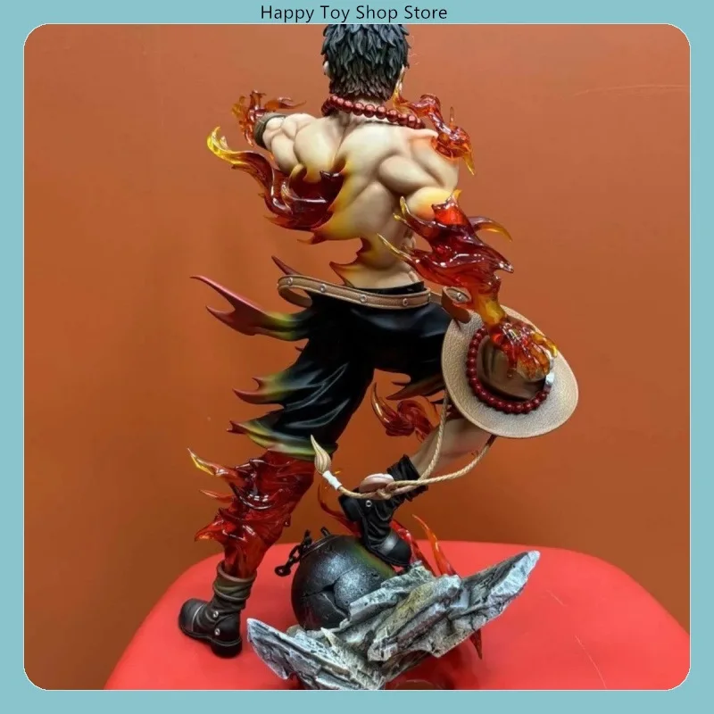 ​ Una pieza llama Ace flor versión dedo sonrisa escena 26cm figura de Anime estatua decoración de escritorio regalo ​