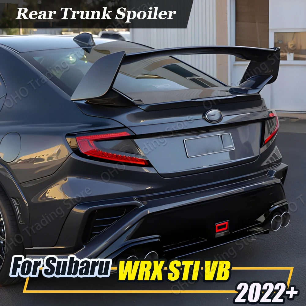 Для Subaru WRX STI VB 2022 2023 2024 2025 из углеродного волокна, задний спойлер багажника, крыло, внешний Стайлинг, комплекты кузова, обновление Для Subaru WRX STI VB 2022 2023 2024 2025 из углеродного волокна, задний спойлер багажника, крыло, внешний Стайлинг, комплекты кузова, обновление