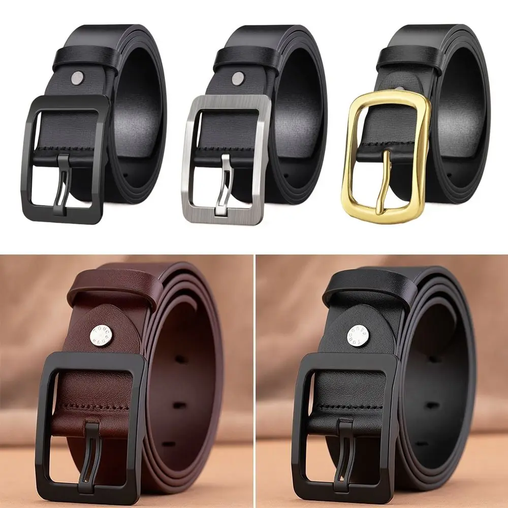 

Retro Luxury Design Leather Belt Casual Versatile Pin Buckle Waistband Trouser Dress Belts