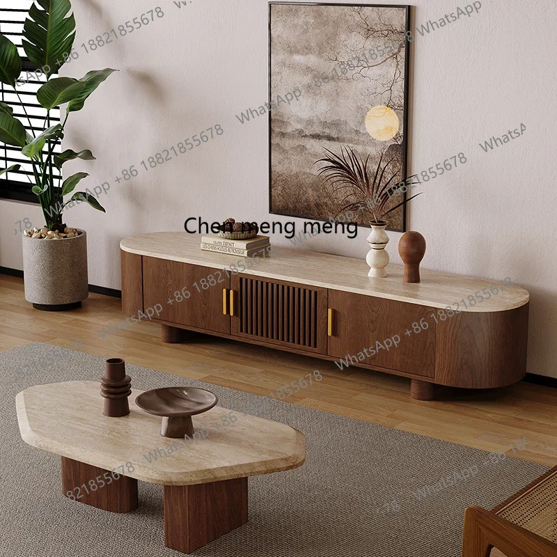 

X Retro, solid wood TV, living room household floor locker, multi-functional wall-to-wall simple floor cabinet