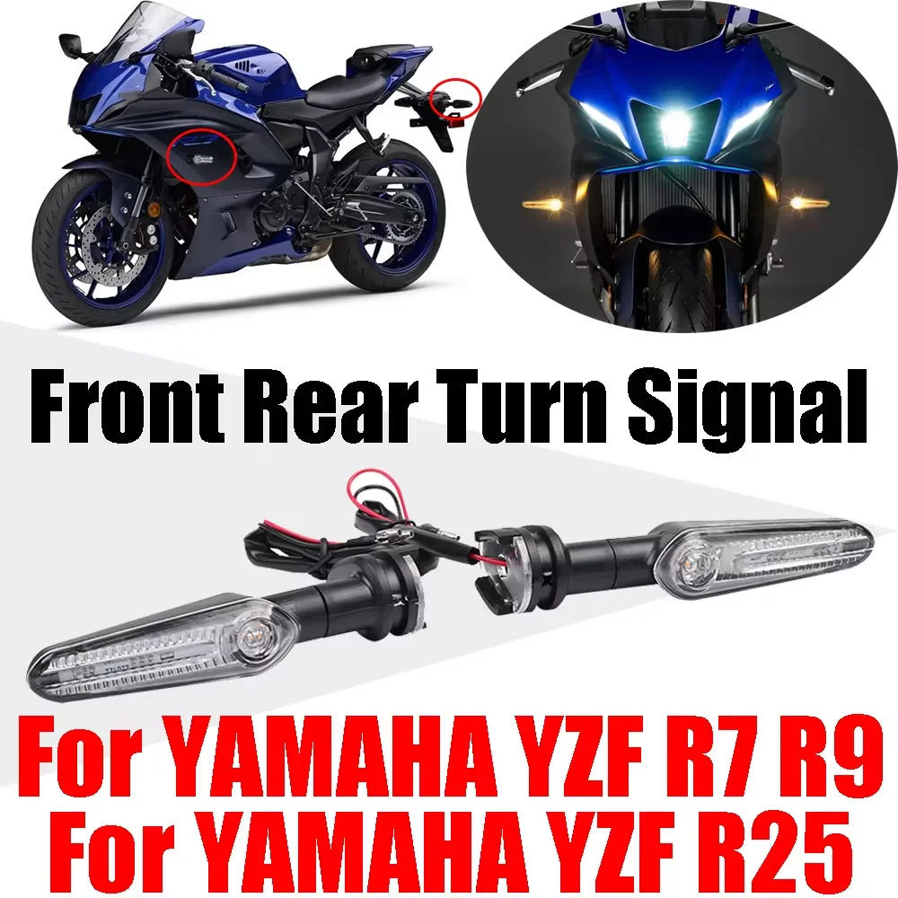 Motorcycle Front Rear LED Turn Signal Light Indicator Directional Flasher Blinker Lamp For YAMAHA YZF R7 R9 R25 R125 Accessories