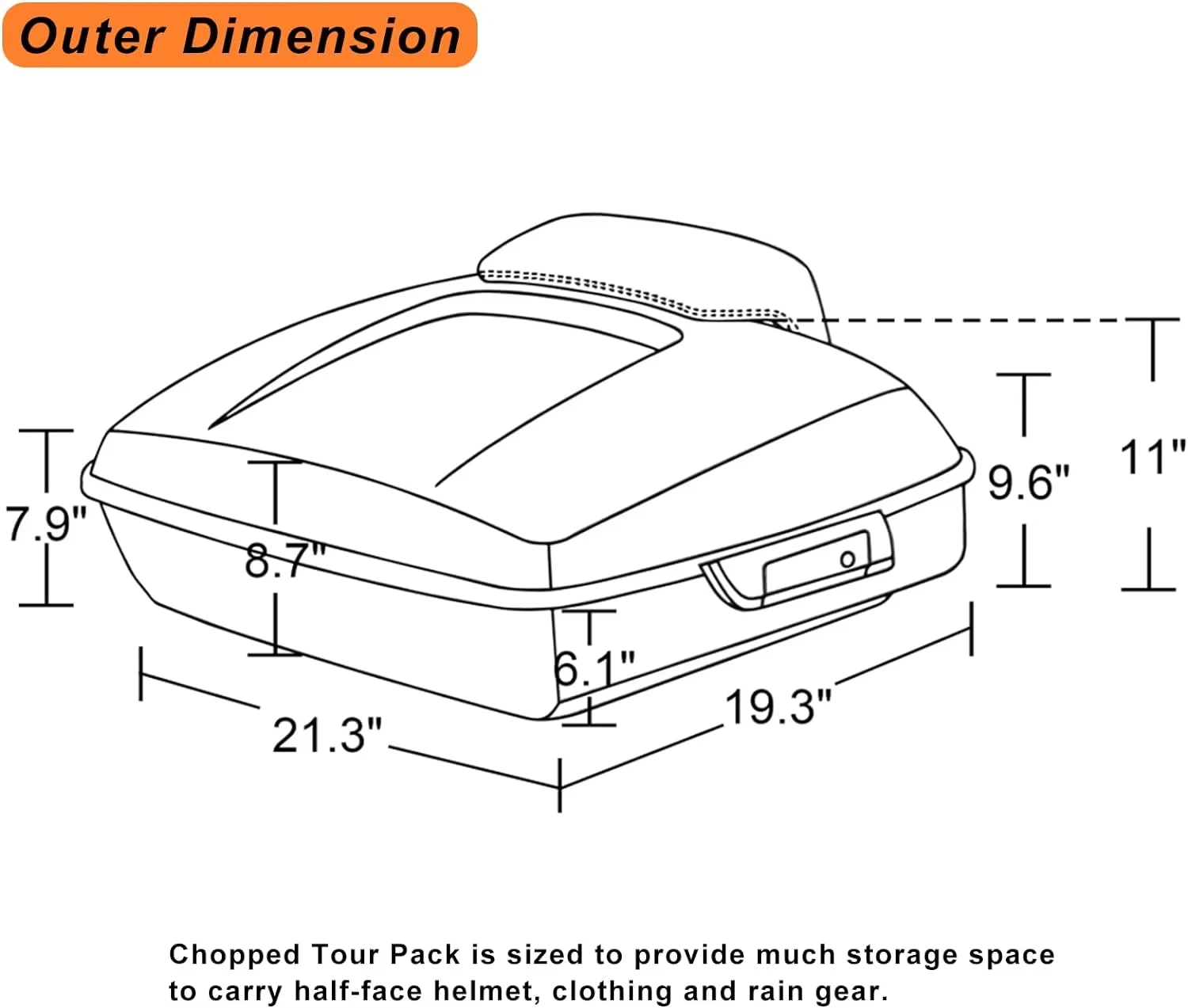For Indian 14-25 Chieftain Roadmaster Springfield Challenger Chief Dark Horse Chopped Motorcycle Boot Trunk Suitcase Top Case