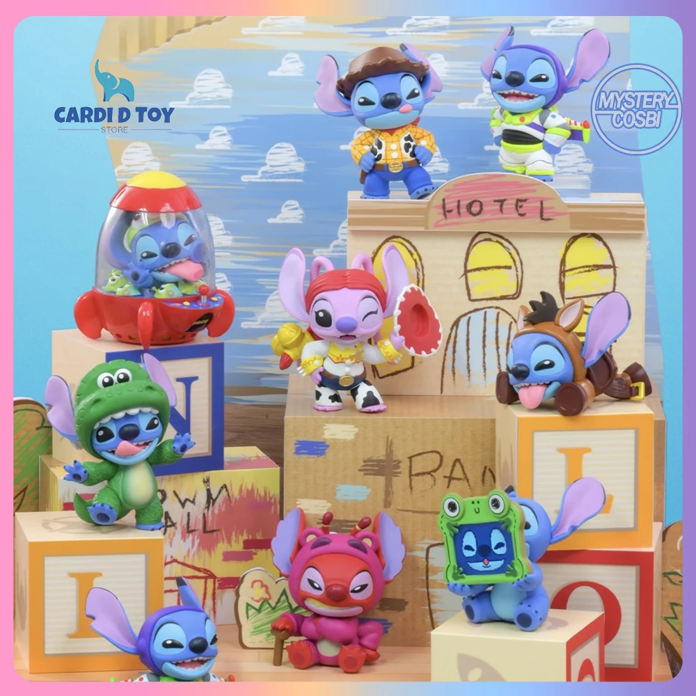 

New Genuine Hot Toys Stitch Mania Series Blind Box Cosbi Desktop Ornament Toy Toy Story Stitch Cosbi Mini Figure Mystery Box