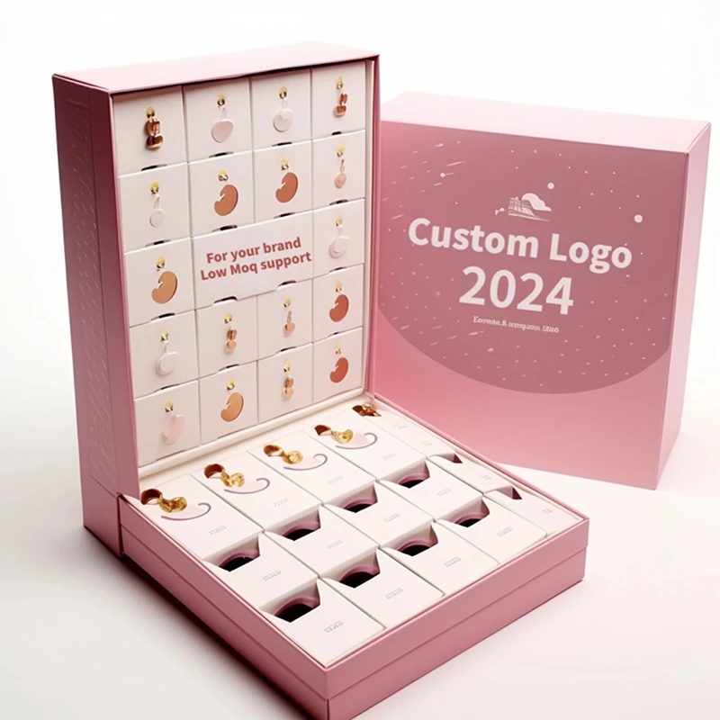 Customized productWholesale Chocolate  parcel eve ramadan advent calendar jewelry box 12 days makeup packaging gift pr