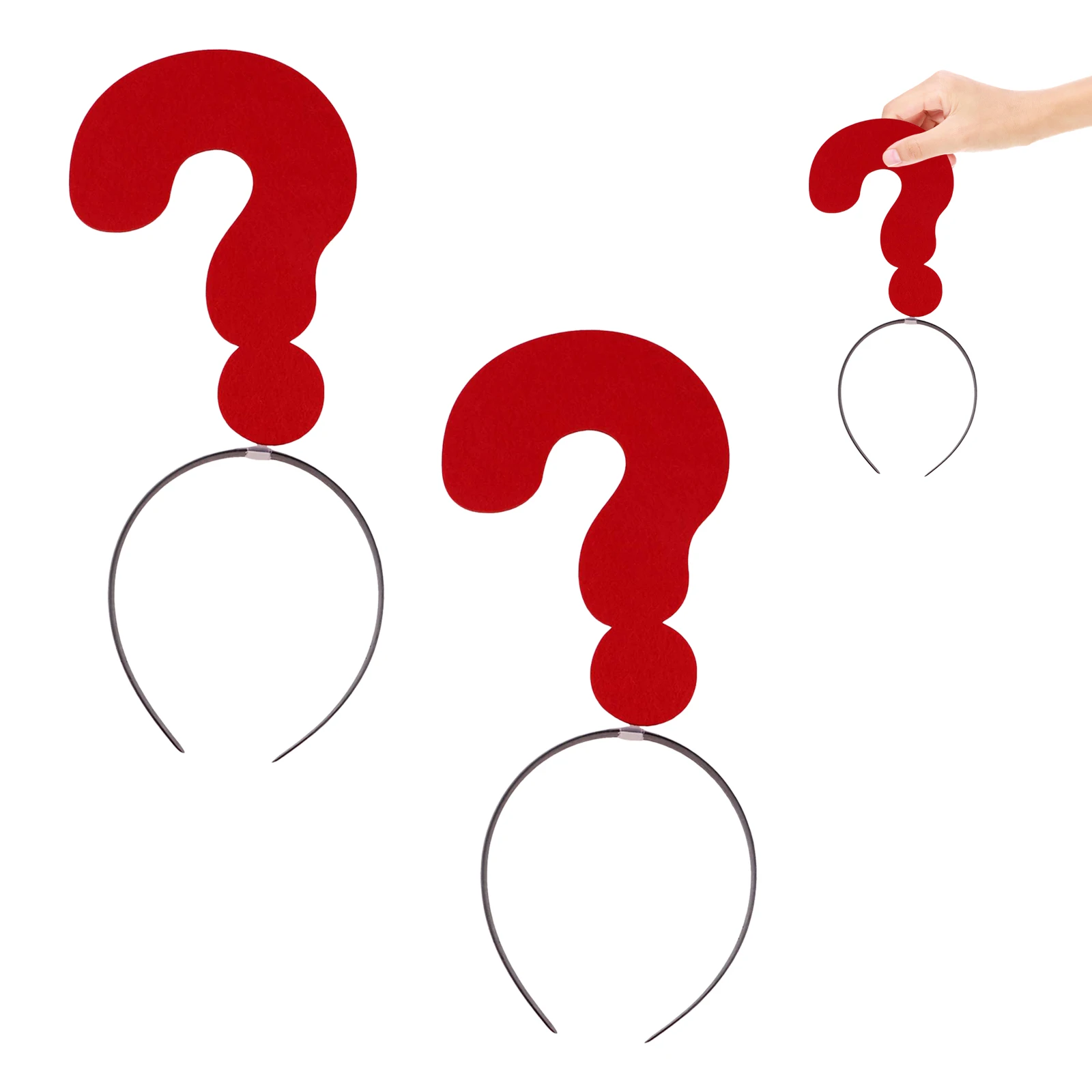 

2Pcs Funny Question Mark Headband Exquisite Lightweight Accessory for Women Funny Hair Band Fashion Headband Hair Accessories