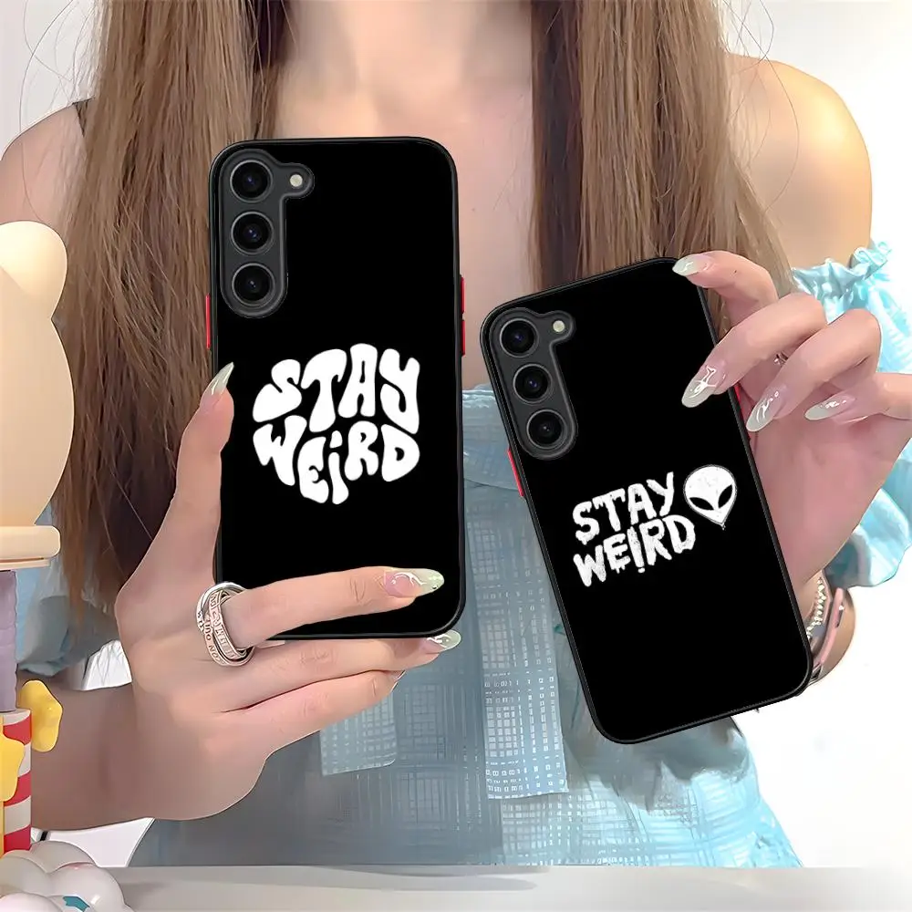 

Чехол для мобильного телефона Stay Weird Alien для Samsung Galaxy S25 S24 S23 S22 S21 Plus FE, ультра красочный силиконовый чехол, красивая роскошь