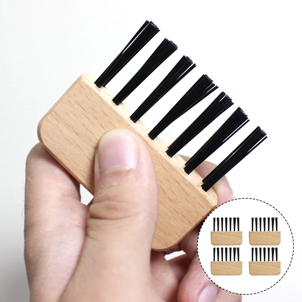 4 個エアバッグコームクリーナー多機能木製ヘアブラシリムーバー使いやすいコームクリーニングツールヘアブラシクリーナー