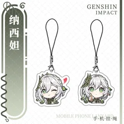 Genshin Impact Nahida Key Chain Game Figure Acrylic Keychain Accessories Cute Bag Phone Pendant Friend Gift