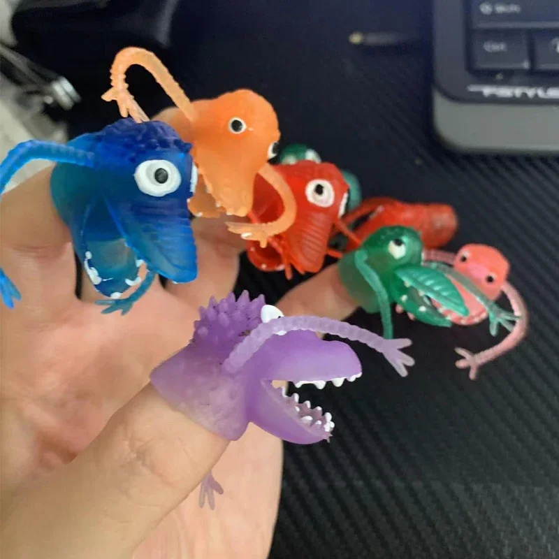 Dinosaur Finger Puppet Funny Small Toys Weird Stuff For Kids Regalos Cumpleaños Niños Para Invitados