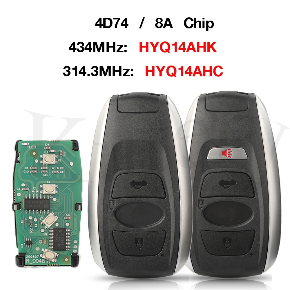 jingyuqin 314.3/434MHz HYQ14AHK HYQ14AHC 7000/5801 ID74/8A Smart Remote Key For Subaru Crosstrek Forester Impreza Legacy Outback