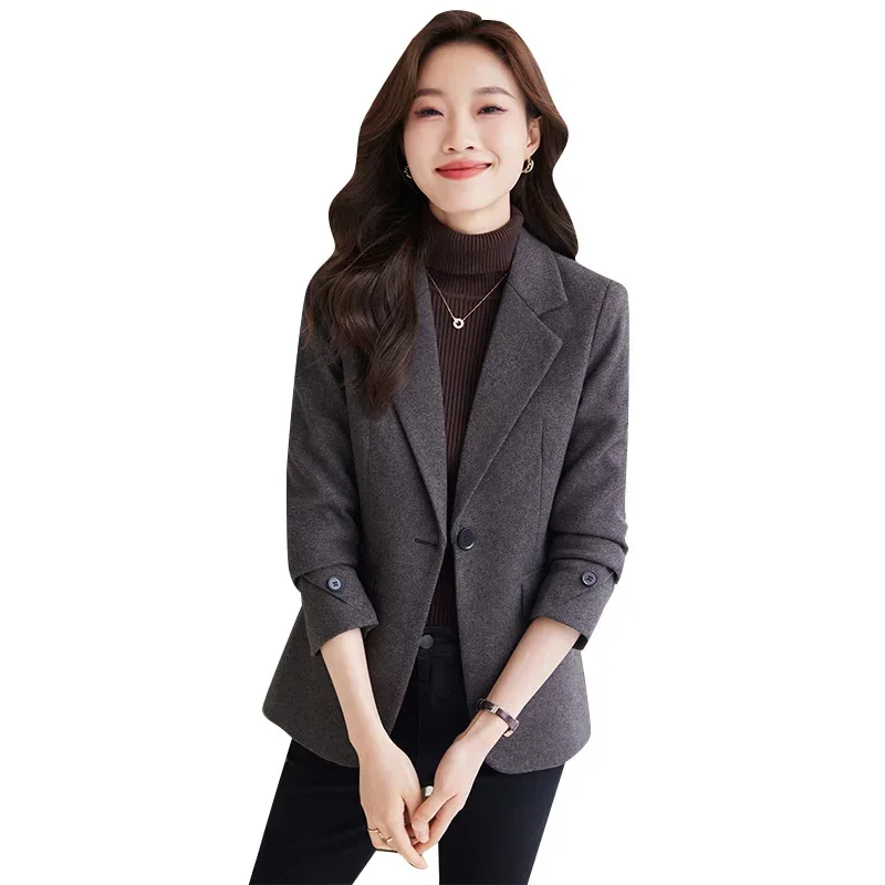 Costume blazer en tweed pour femme, vêtements de travail d'affaires pour femme, manteau de mode pour fille, tenue de robe de Rh, veste de bureau pour femme, 1 pièce